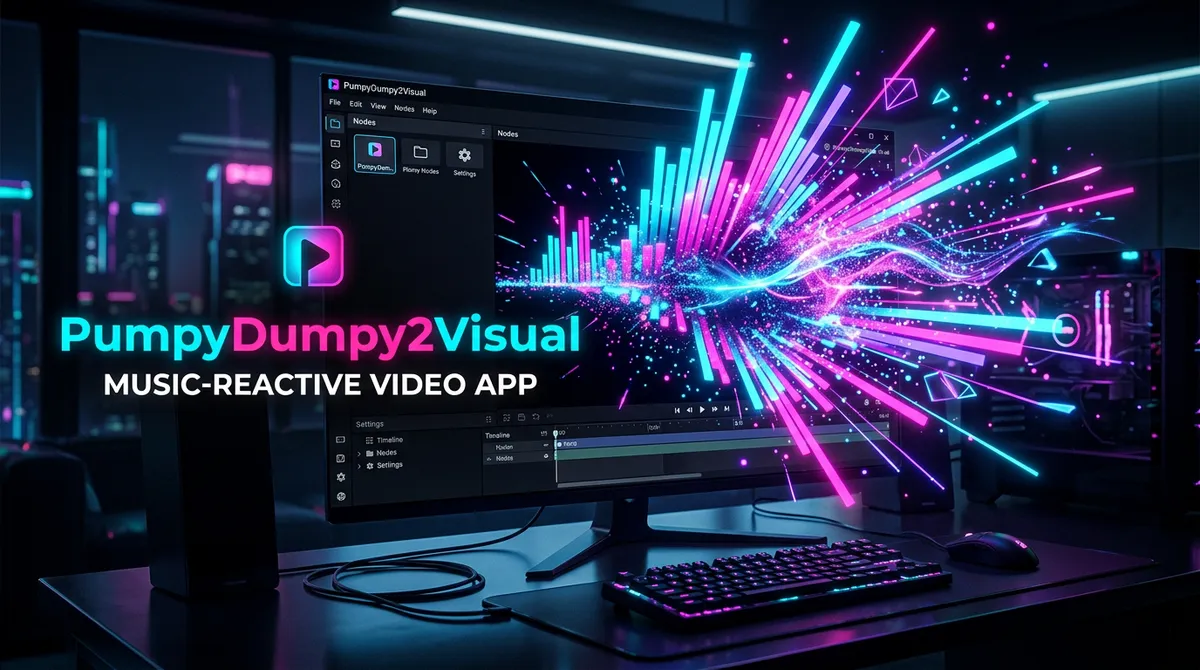 PumpyDumpy2Visual — aplikace na hudební videa reagující na zvuk